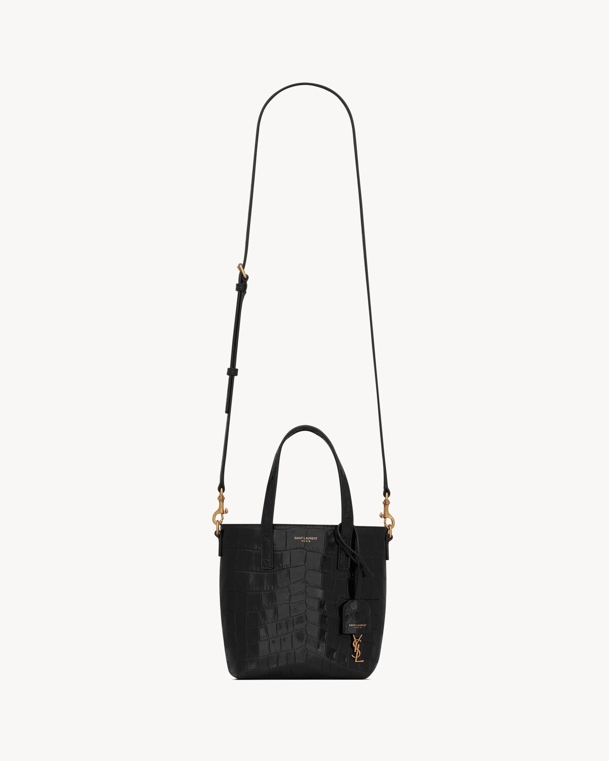 YSL Mini Toy Shopping Saint Laurent in Crocodile-Embossed Leather - Image 5